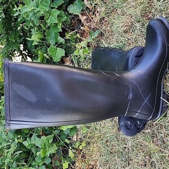 Hunter Black Winter Rain Boots Waterproof Durable - Picture 9 of 14
